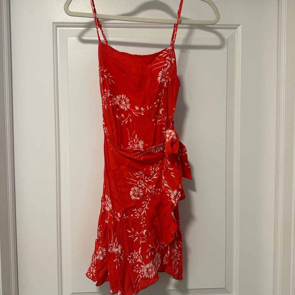 Skylar + Madison Red and White Floral Mini Dress